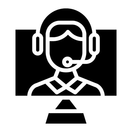 Remote Support Glyph Icon