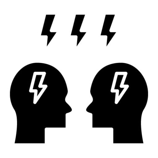 Conflict Glyph Icon | Mental Health