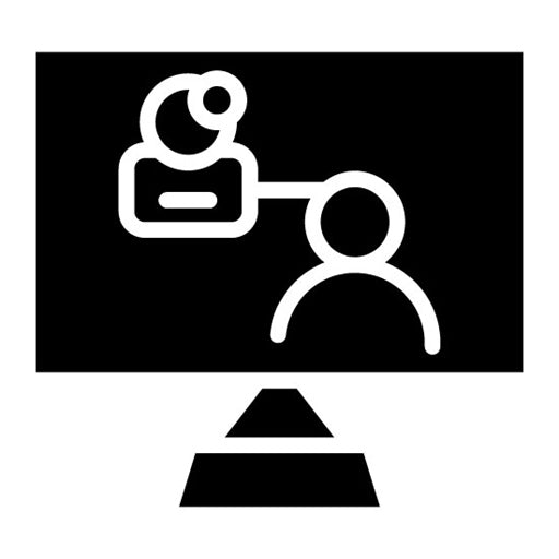 Remote Training Glyph Icon