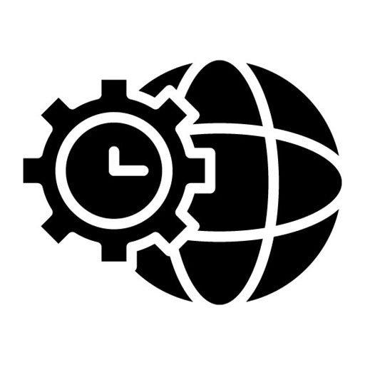 Time Zone Management Glyph Icon