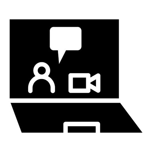 Video Call Glyph Icon | Remote Working