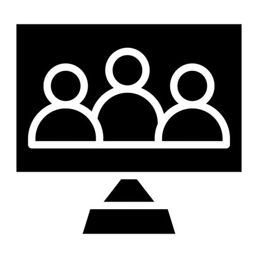 Virtual Team Glyph Icon