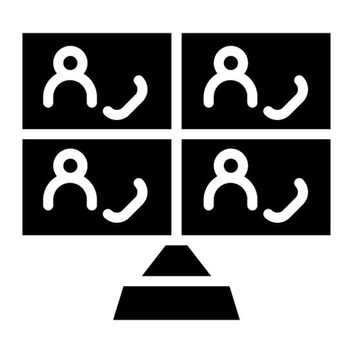Webinar Glyph Icon | Remote Working