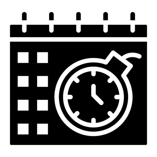 Deadline Calendar Glyph Icon