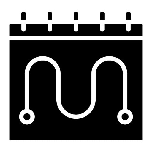 Flexible Schedule Glyph Icon