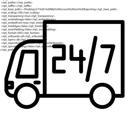 24/7 Shipping Icon