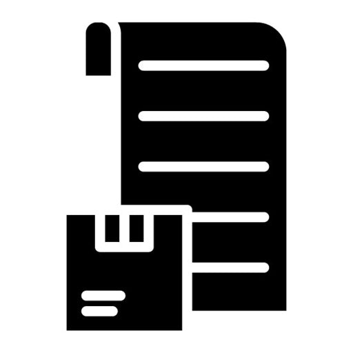 Packing Slip Glyph Icon
