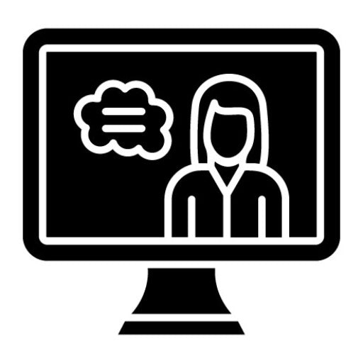 Online Counseling Glyph Icon