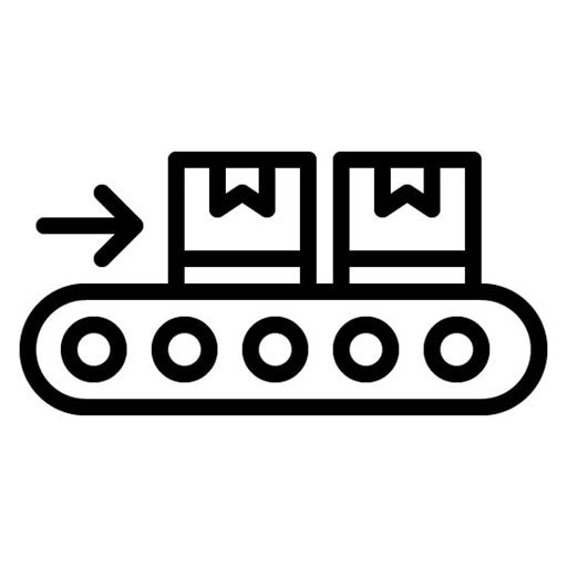 Conveyor Belt Icon | Manufacturing and Distribution