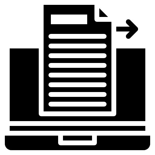 Export Documentation Glyph Icon