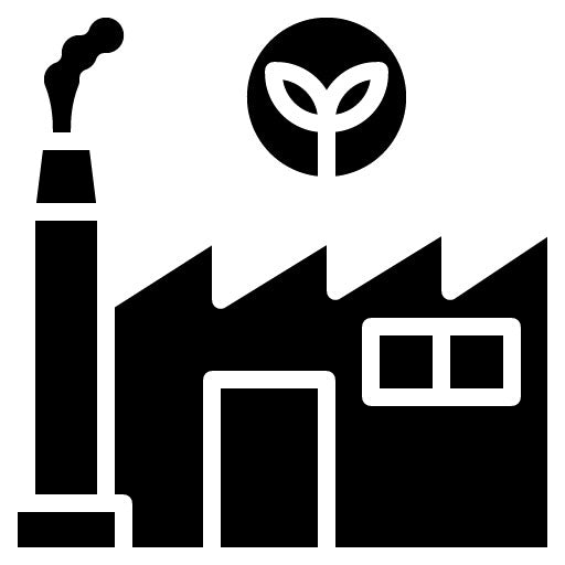 Manufacturing Plant Glyph Icon