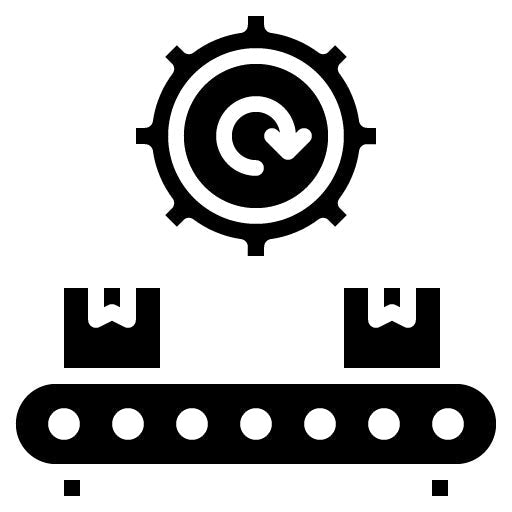 Manufacturing Process Glyph Icon