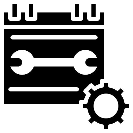 Production Schedule Glyph Icon