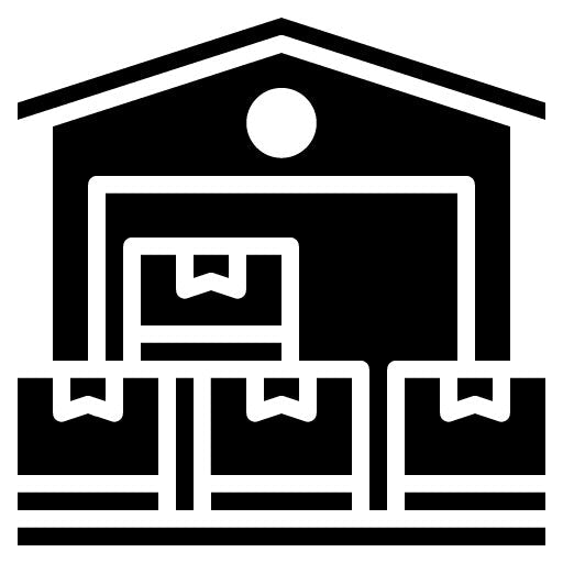 Warehouse Glyph Icon | Manufacturing and Distribution