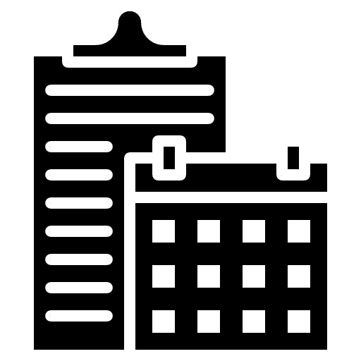 Daily Schedule Glyph Icon