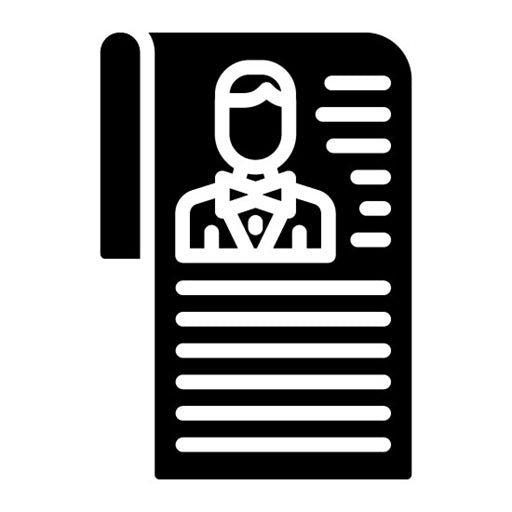 Career Summary Glyph Icon