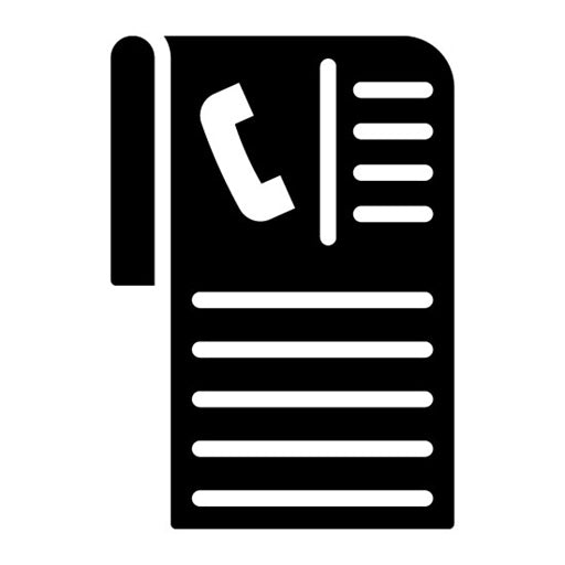 Contact Details Glyph Icon