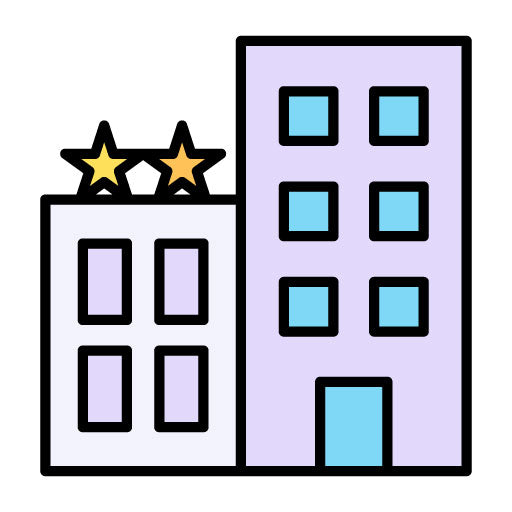 2 Star Hotel Filled Icon