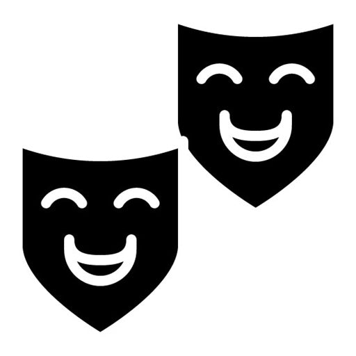 Comedy Glyph Icon