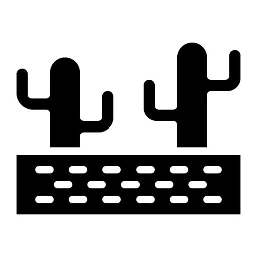 Space Western Glyph Icon