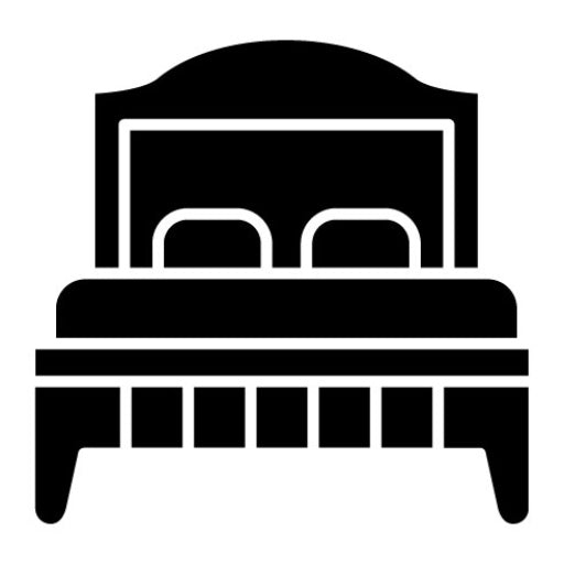 Double Bed Room Glyph Icon