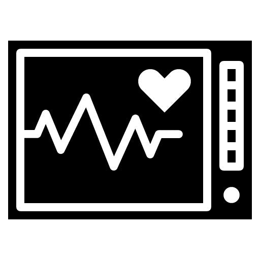EKG Wave Glyph Icon
