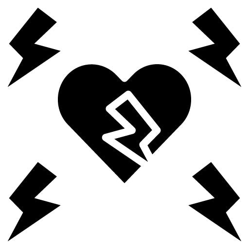 Heart Attack Glyph Icon