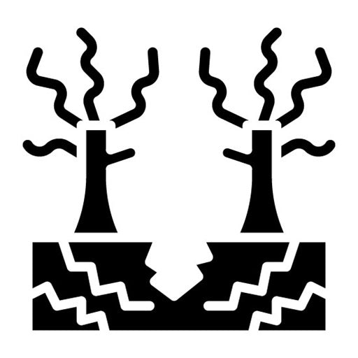 Arid Climate Glyph Icon