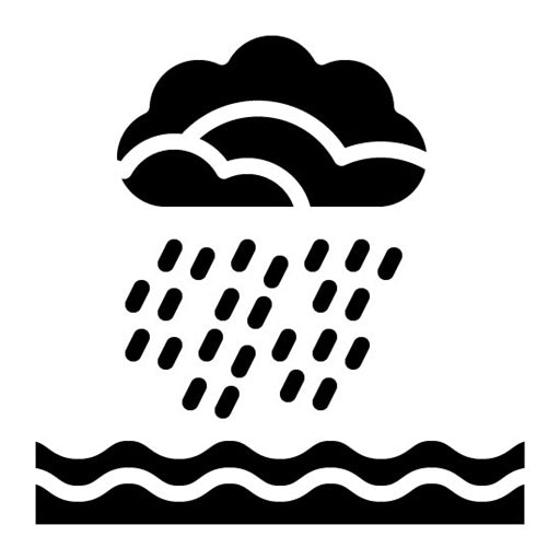 Rainwater Harvesting Glyph Icon | Water Crisis