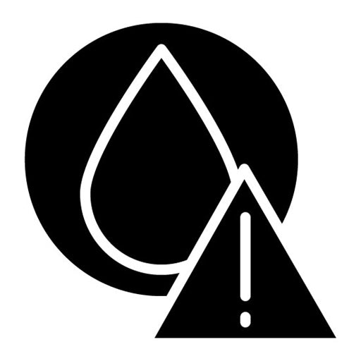 Water Crisis Alert Glyph Icon