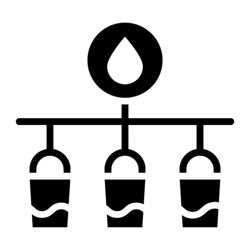 Water Distribution Glyph Icon
