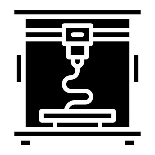 3D Printer Glyph Icon
