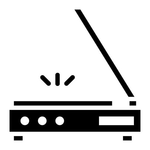 3D Scanner Glyph Icon
