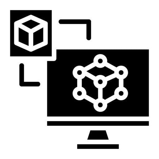 Digital Twin Glyph Icon
