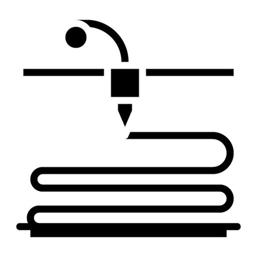 Fused Filament Fabrication Glyph Icon