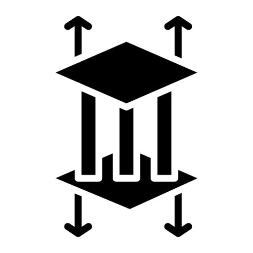 Layer Adhesion Glyph Icon