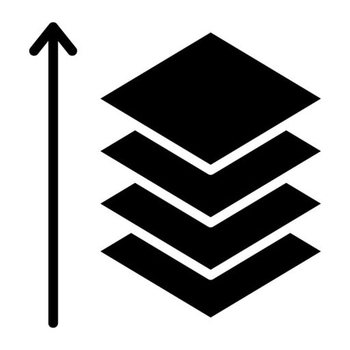 Layer Height Glyph Icon | Additive Maufacturing