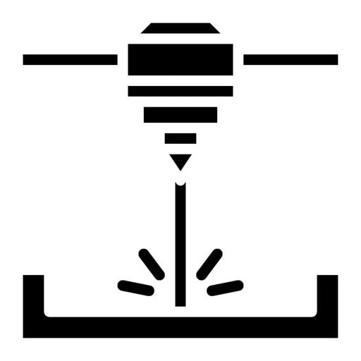 Powder Bed Fusion Glyph Icon