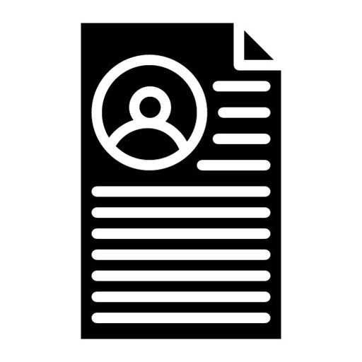 Print Resume Glyph Icon