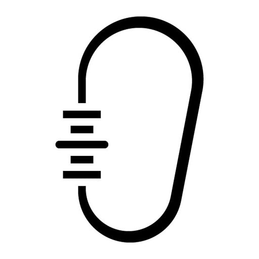 Carabiner Glyph Icon | Rock Climbing