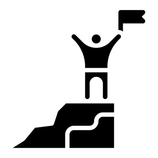 Climbing Award Glyph Icon
