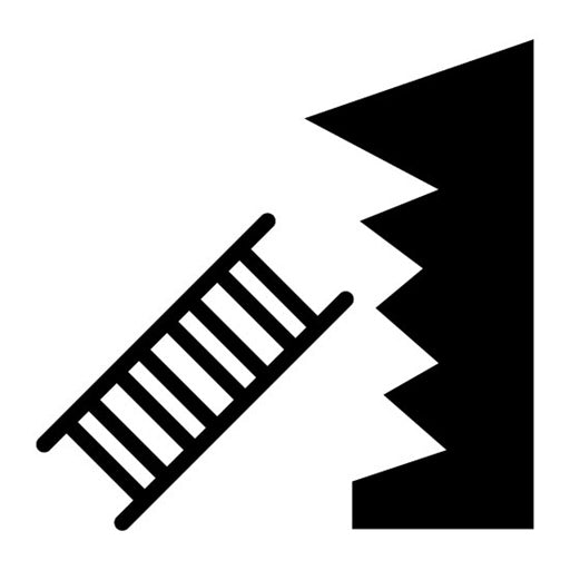 Climbing Rescue Glyph Icon