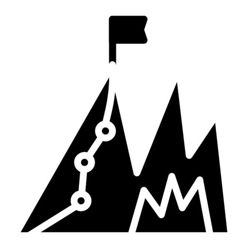 Climbing Route Glyph Icon