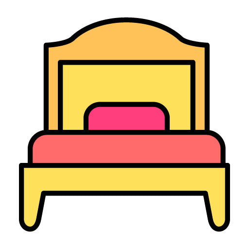 Single Bed Room Filled Icon