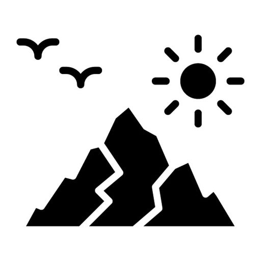 Mountain Glyph Icon | Rock Climbing