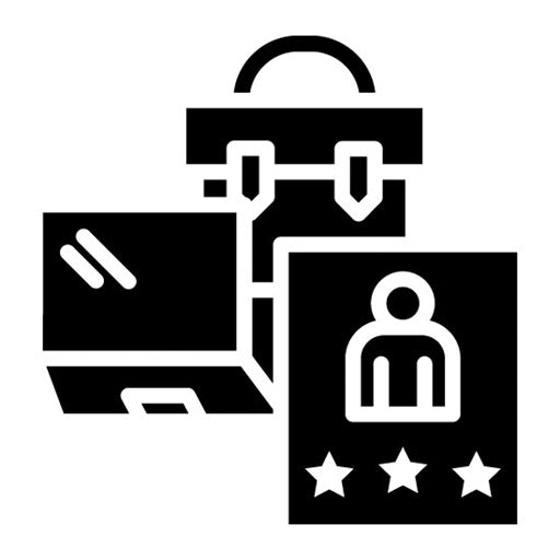 Career Fair Booth Glyph Icon