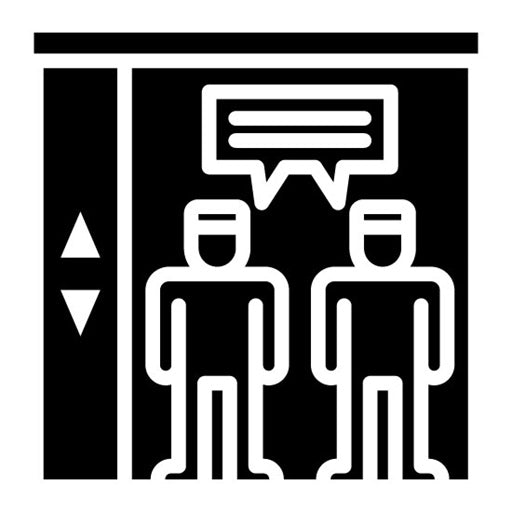 Elevator Pitch Glyph Icon