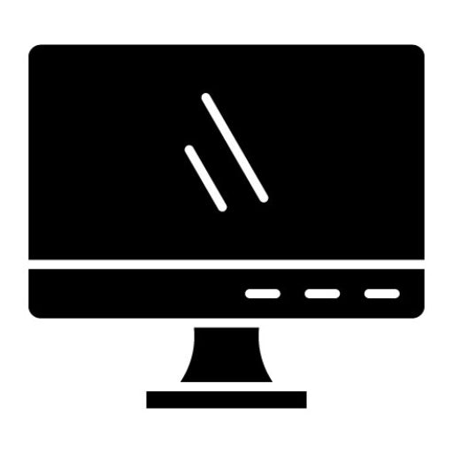 TV Monitor Glyph Icon