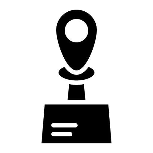 Job Fair Map Glyph Icon
