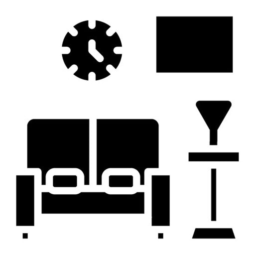 Waiting Room Glyph Icon